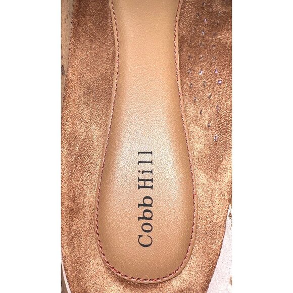 Womens Cobb Hill Slip-On Shoes 9.5W Blue Leather Perforated Design Rubber Sole - Picture 4 of 5